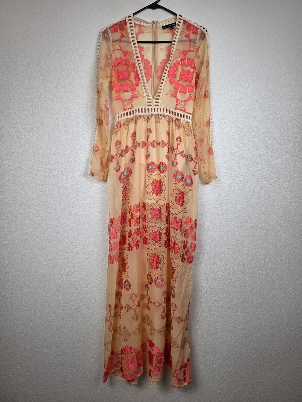 For Love & Lemons Small Floral Long Sleeve Dress